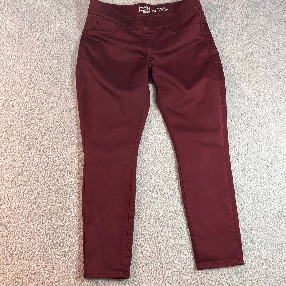 Levi Strauss gold signature shaping pull on skinny jeans purple women’s sz 32X26